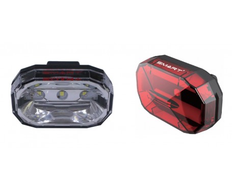 Smart Diamond - 3 White-LED Front Light / 3-LED Rear Twinset